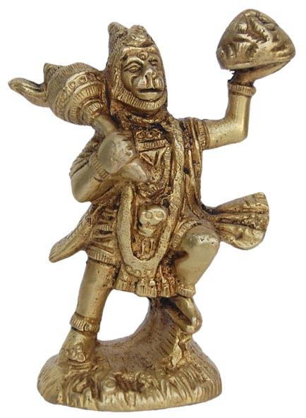 Religious Statue of Lord Hanuman made in brass metal