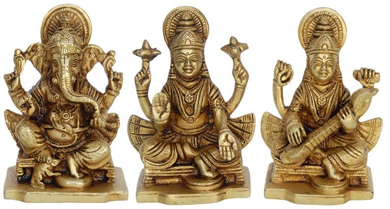 Saraswati Sculpture of Brass- a unique rare design