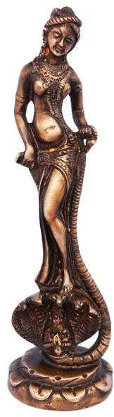 Sculpture of lady desigined by indian artist in metal bronze