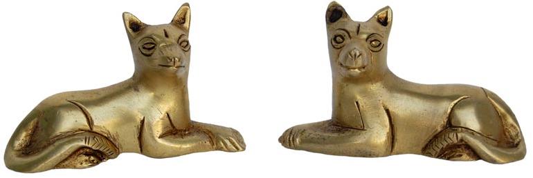 Small  Animal Fox Figurine in brass metal
