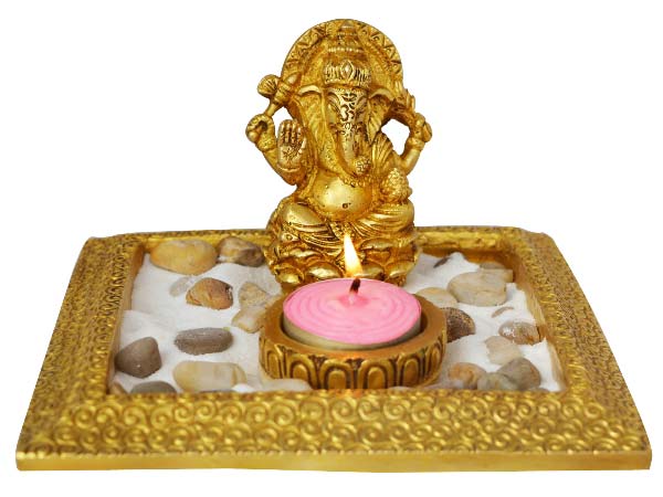 statue from manufacture a oil diya holder with Ganesh figure