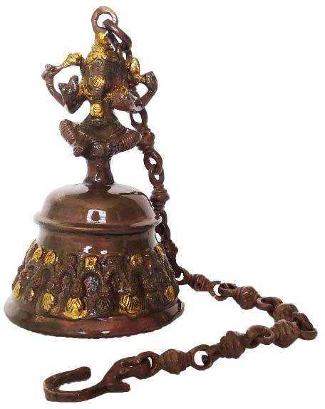 Temple Bell with Lord Ganesh by Aakrati