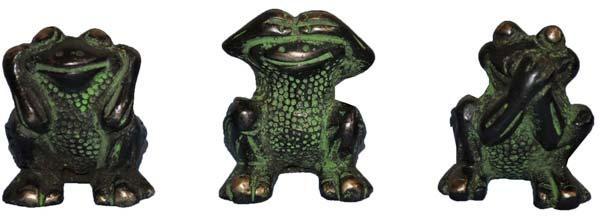 Three Frog Set made in Brass by Aakrati