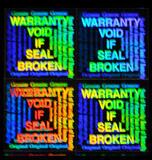 Warranty Void On Tamper Hologram Labels