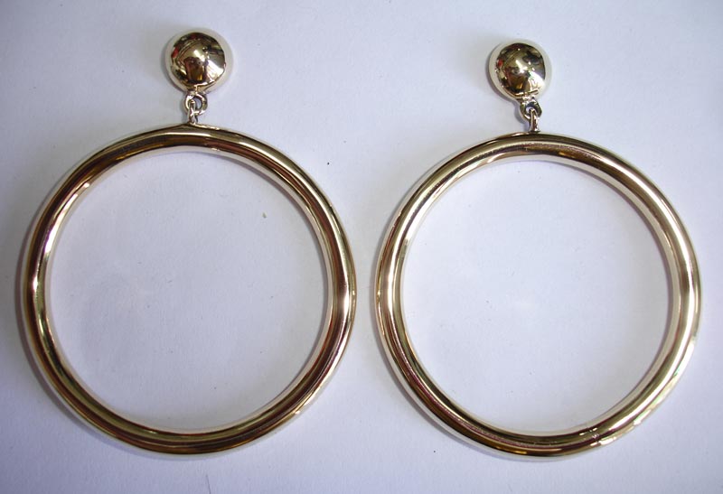 Hoop Earrings in 4 Mm Hollow Pipe