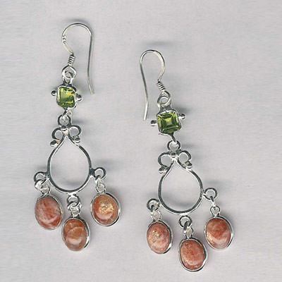 Riyo Gems silver earrings