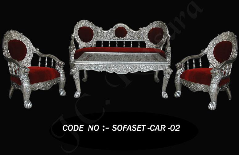 Silver Sofa Set