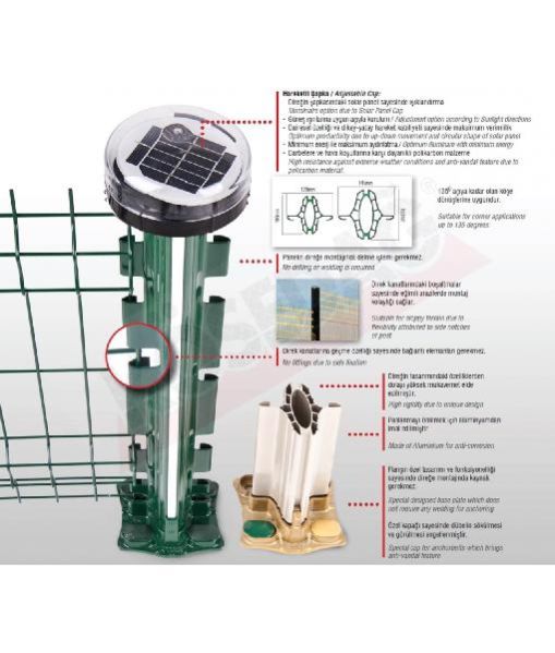K-DAG Solar Lighting Fence System