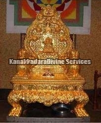 24 Karat Gold Plated Simhasanam Statue