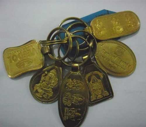 Golden Metal Key Chain