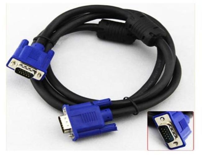 15 Mtr 3+6 with 2 Ferrite Vga Cable M-m