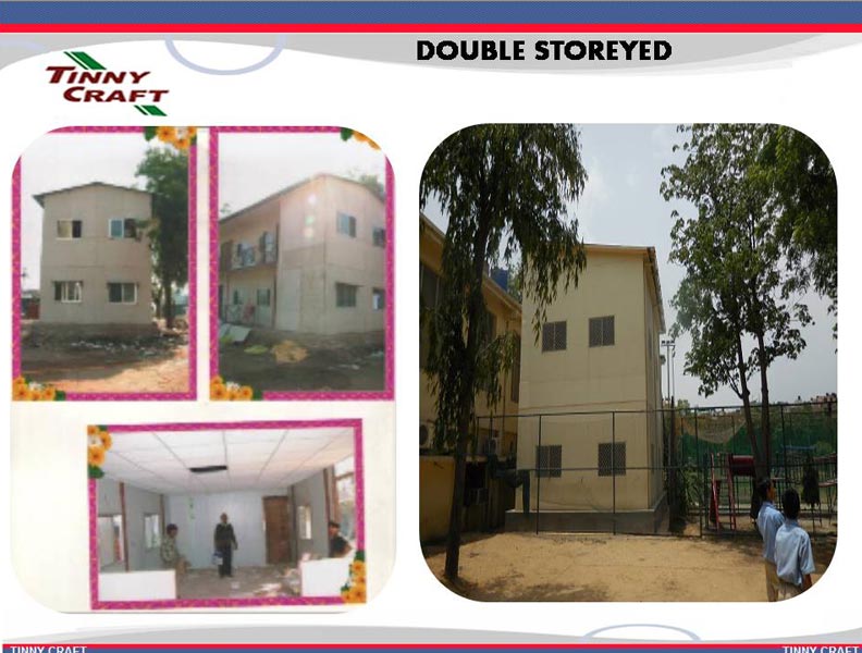 Color Coated Double Storey Portable Cabins, for Office, Commercial, Size : 20'x10'x8.6', 40x15x12