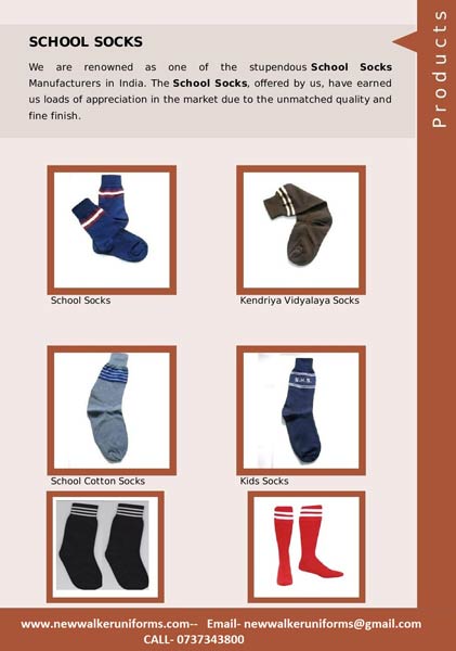 Socks with School Name