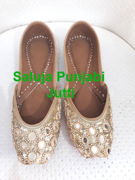 Shahihandicraft Bride Punjabi Jutti, Style : Flat