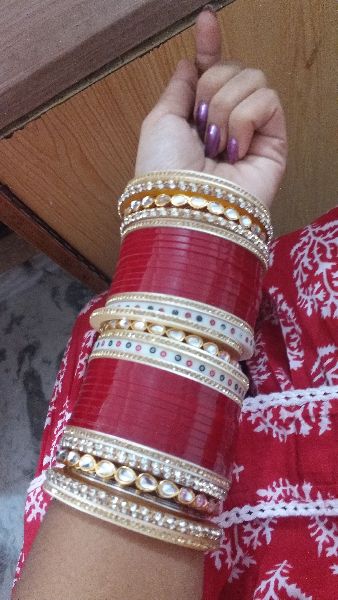 Buy Red Traditional chura from Shahi 