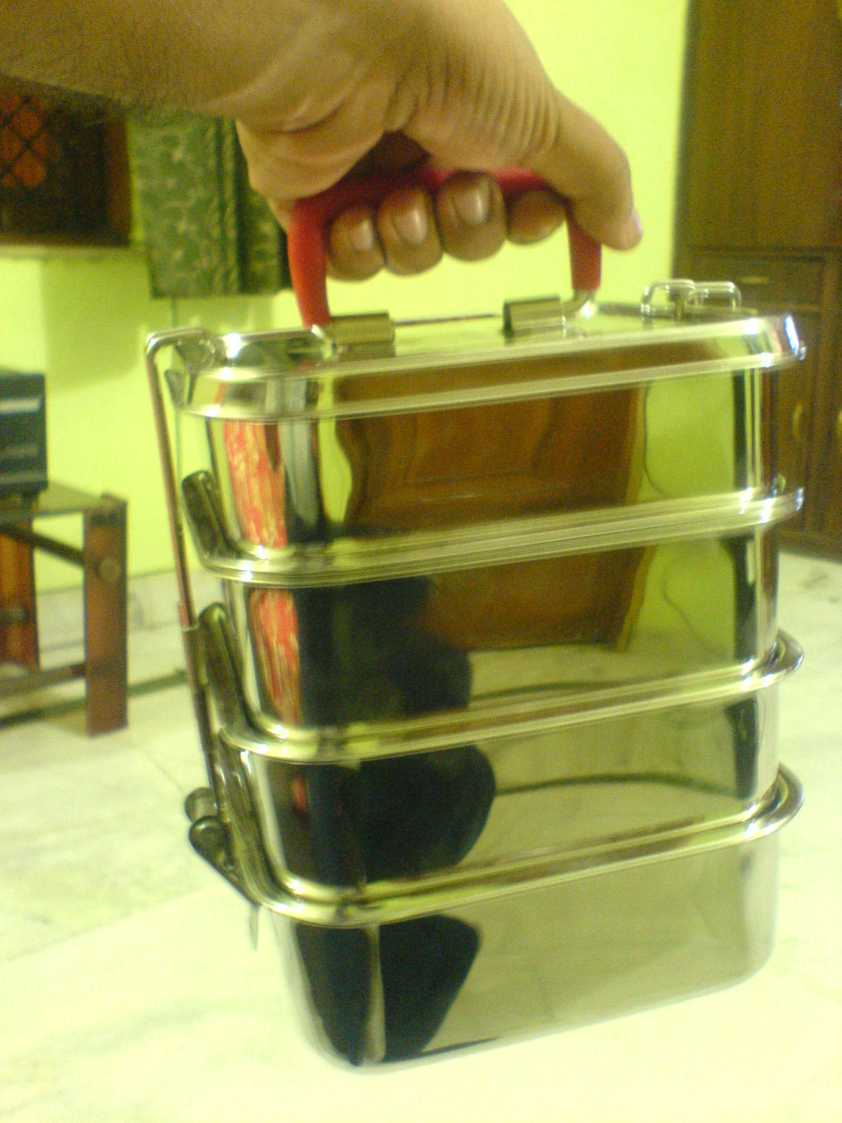 Square Stainless Steel Tiffin