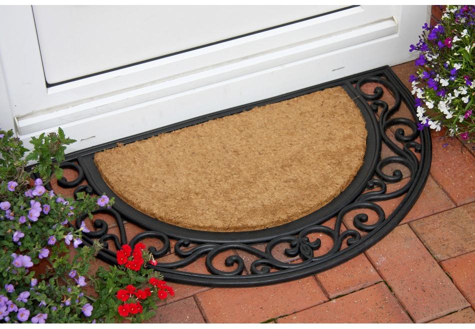 Rubber moulded coir brush Grill Mat
