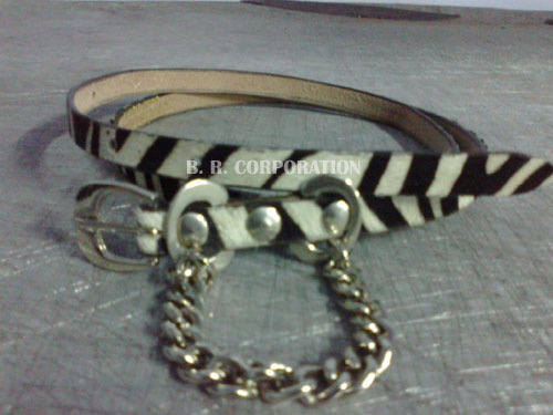 Ladies Belt - Zebra Printed