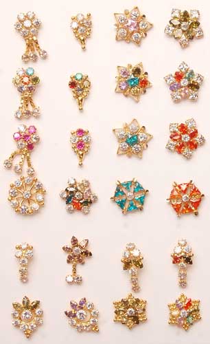 Hand Crafted Cz Setting Nose Pins-03