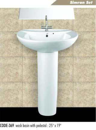 Simran Set Pedestal Wash Basin