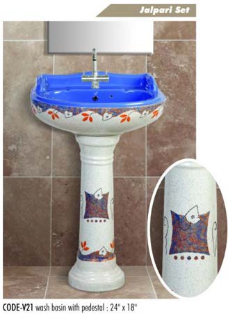 Vitrosa Series Jalpari Set Pedestal Wash Basin