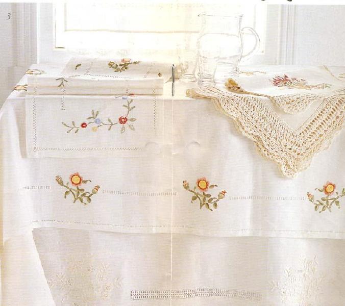 Fabric Emb Table Cloth, Feature : Durable in nature, tear-resistant.