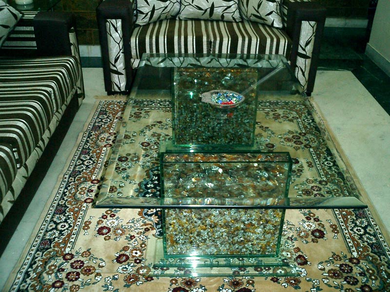 Rectangular Glass Center Table, for Home, Restaurant, Style : Modern