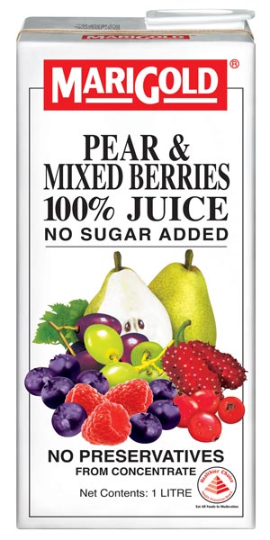 Marigold 100% Pear Mixed Berries Juice