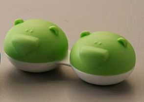 Green Bear 3D Contact Lens Cases