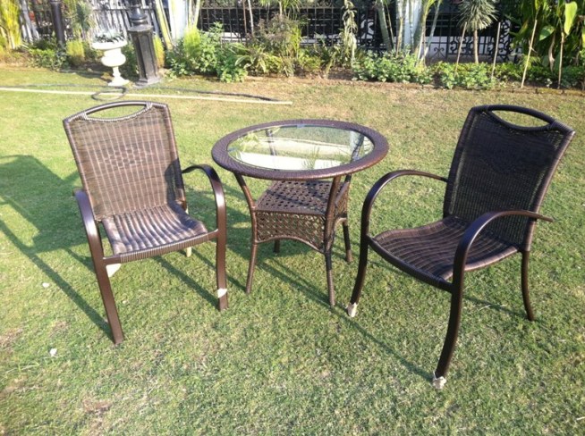 CANE SYNTHETIC CHAIR SET
