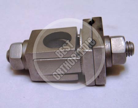 Metal Double Pin Clamp 114, for Hospital, Orthopaedi.