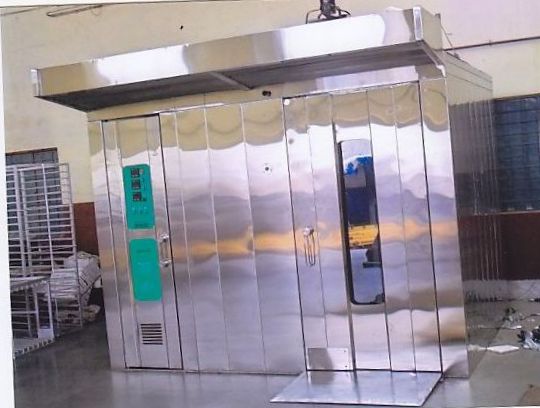 Four trolley rotary rack oven