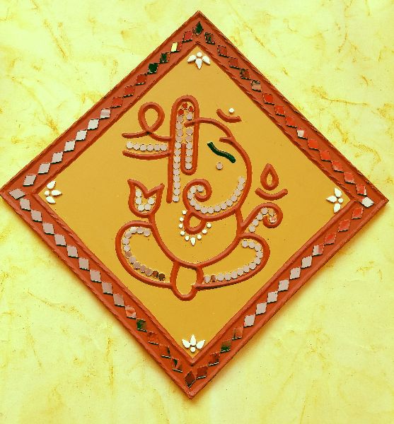 Square Wood Metal Kutch Wall Decor, for Decoration, Feature : Easy to clean