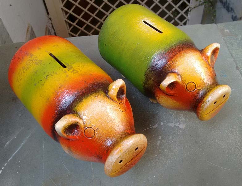 Terracotta Pig Shaped Money Bank