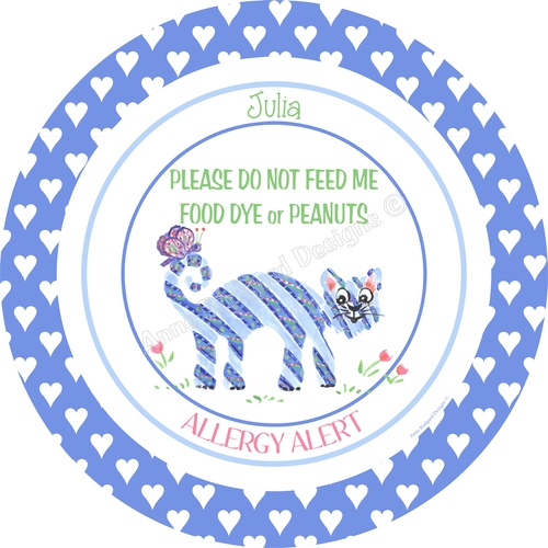 052 Allergy Warning plate