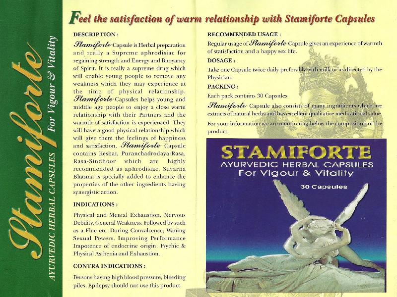 Stamiforte Capsules for Vigour and Vitality