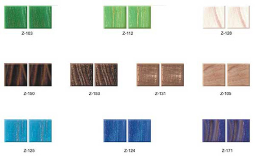 Square Pearl Zircon Series Glass Mosaic Tiles, for Bathroom, Floor, Outside, Wall, Feature : Parquet