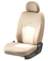 Cotton Satin Beige Seat Covers