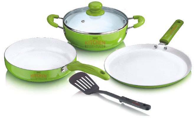 Colored Ceramic Coated Cooking Set