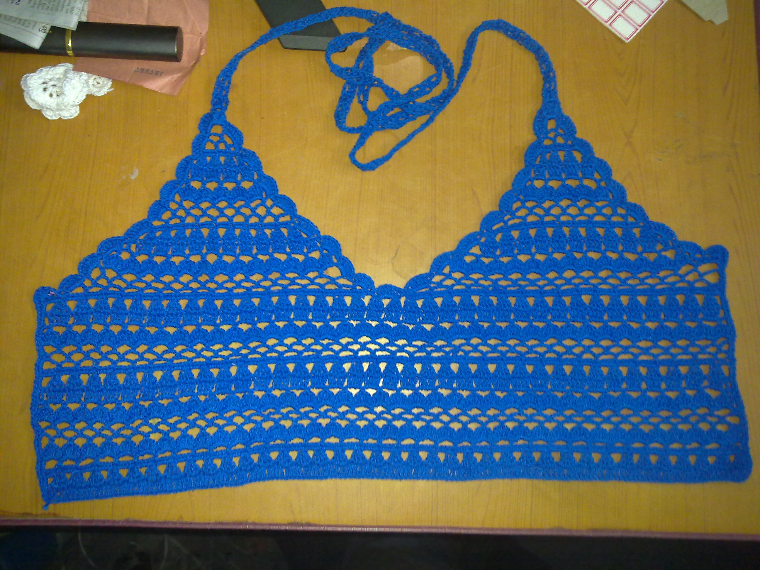 Plain Handmade Crochet Lace, Length : 48inch