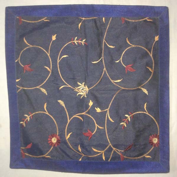 Designer Embroidered Resham Work Blue  Pillows