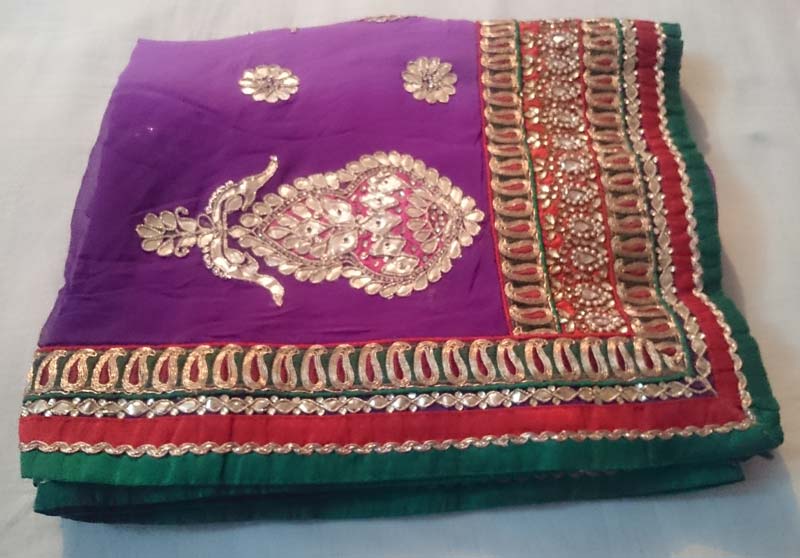 Designer heavy handwork with heavy border bridal saree