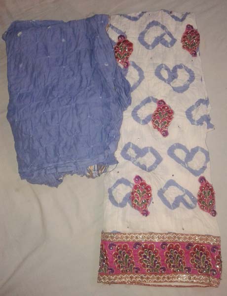 Designer Printed Blue coloured Cotton Punjabi Suits