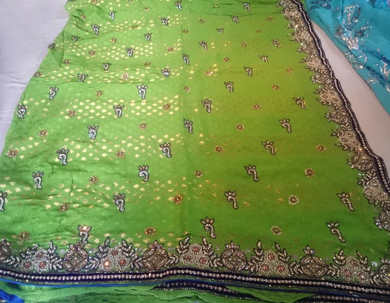 Heavy handwork viscose fabric party wear saree