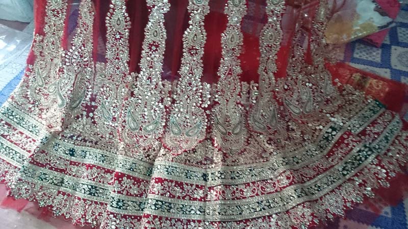 Indian Designer Handmade Gota Work Heavy Bridal Lehenga A