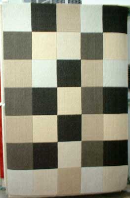 Cotton Check Pattern Handloom Rugs