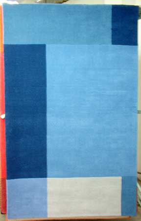 Cotton Blue Handloom Rug