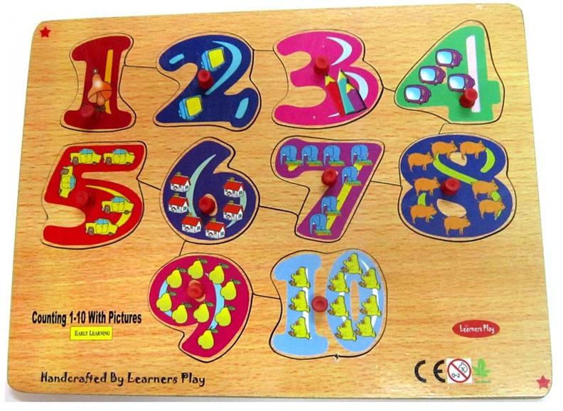 wooden counting puzzle