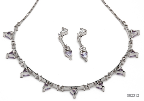 Silver Necklace sets S - 02312
