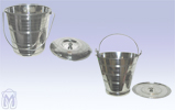 Silver Touch Bucket with Cover